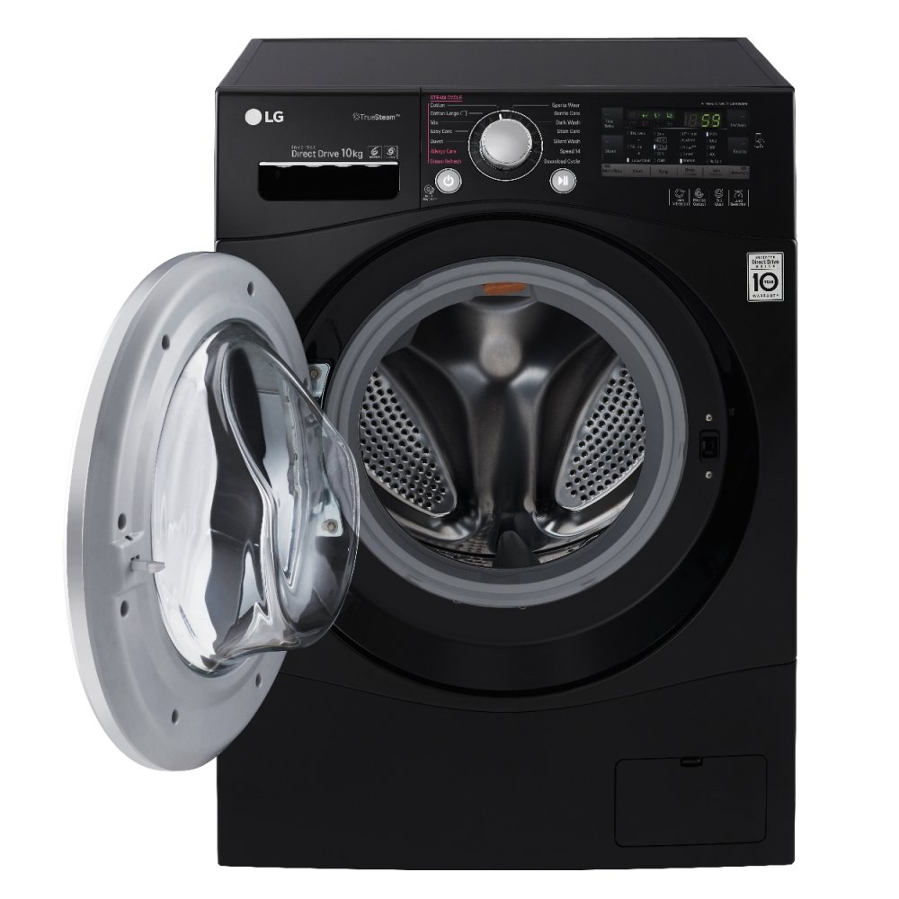 lg fh4a8jds8 10kg 6 motion direct drive washing machine black p8893 13159 image 1